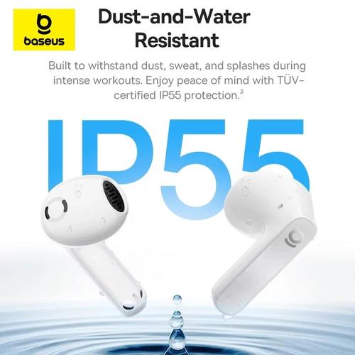 BASEUS BASS BS1 NC, ΑΣΥΡΜΑΤΑ SEMI IN EAR, TWS, ΛΕΥΚΑ