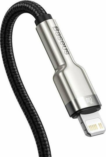 BASEUS CAFULE, ΚΑΛΩΔΙΟ ΦΟΡΤΙΣΗΣ, TYPE-C ΣΕ LIGHTNING, 1m, 20W, ΜΑΥΡΟ