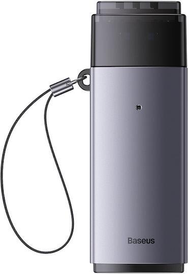 BASEUS LITE SERIES, USB SD TFT CARD READER, ΓΚΡΙ