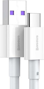 BASEUS SUPERIOR SERIES, ΚΑΛΩΔΙΟ ΓΡΗΓΟΡΗΣ ΦΟΡΤΙΣΗΣ, TYPE-C, 66W, 1M, ΛΕΥΚΟ