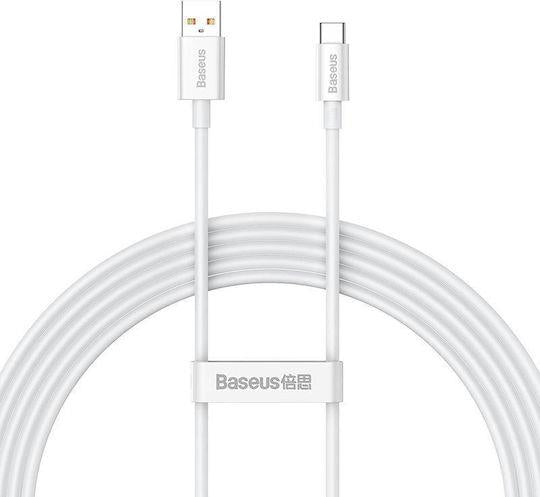 BASEUS SUPERIOR SERIES, ΚΑΛΩΔΙΟ ΓΡΗΓΟΡΗΣ ΦΟΡΤΙΣΗΣ, TYPE-C, 100W, 2M, ΛΕΥΚΟ