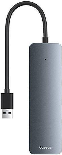 BASEUS ULTRAJOY SERIES, USB HUB, 4 ΘΥΡΕΣ, ΓΚΡΙ