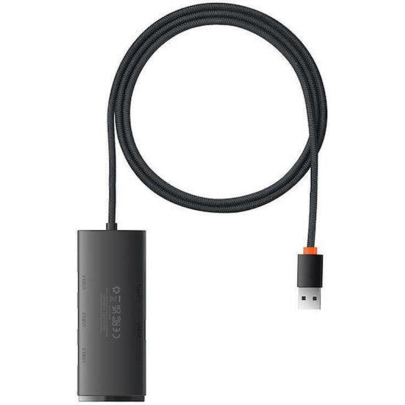 BASEUS Lite Series, HUB 4 Θύρες, 1m, Μαύρο