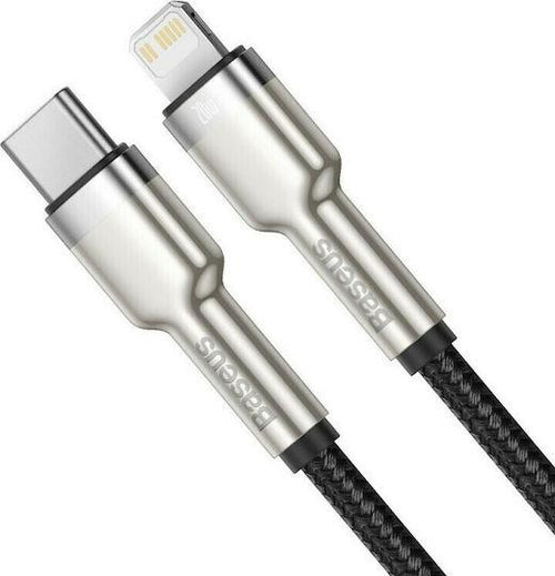 BASEUS CAFULE ΚΑΛΩΔΙΟ ΦΟΡΤΙΣΗΣ, TYPE-C ΣΕ LIGHTNING, 20W, 1M, ΜΑΥΡΟ