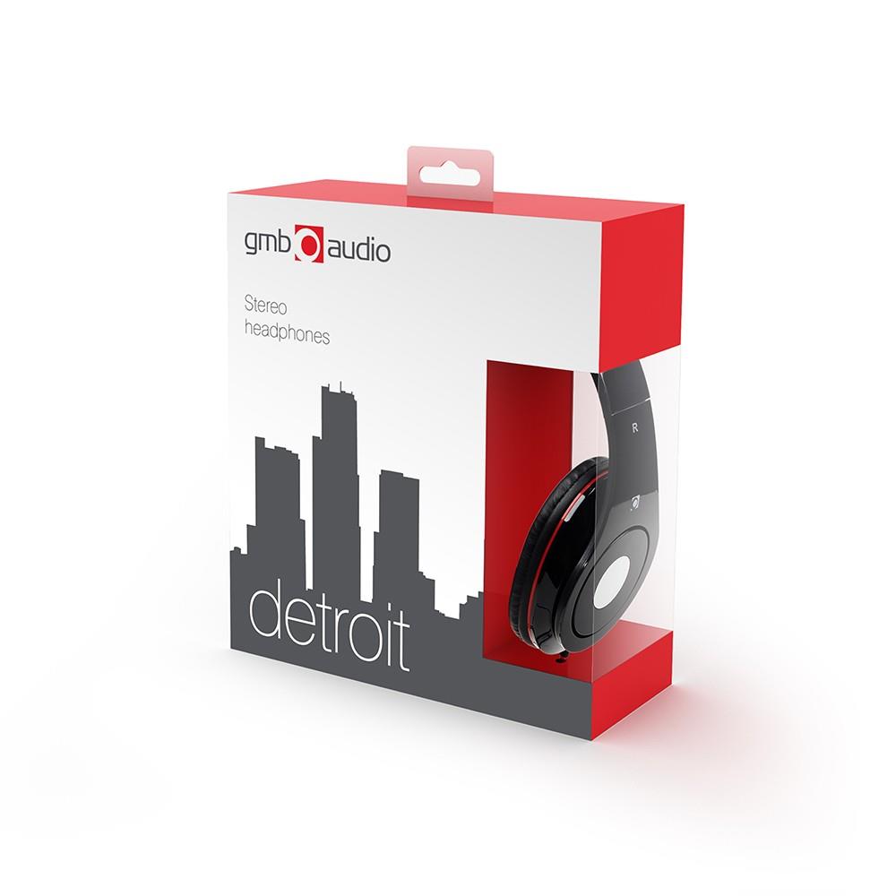 GEMBIRD HEADSET DETROIT, ΜΑΥΡΟ