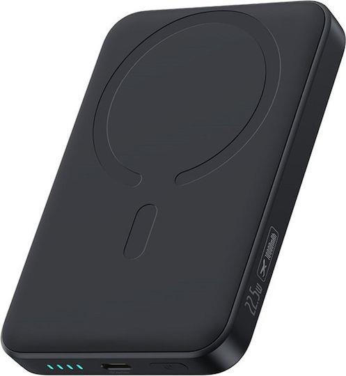 BASEUS ENERFILL FM11, ULTRA MINI ΜΑΓΝΗΤΙΚΟ POWERBANK, 10000MAh, 22.5W, ΜΕ ΚΑΛΩΔΙΟ TYPE-C, ΜΑΥΡΟ