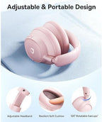 BASEUS BASS BH1 NC, ΑΣΥΡΜΑΤΑ HEADPHONES, WIRELESS NOISE CANCELING, ΡΟΖ