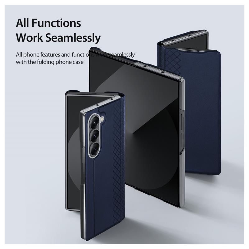 Θήκη Δερμάτινη PU Dux Ducis Samsung Galaxy Z Fold 7 5G Magnetic Bril Ροζ