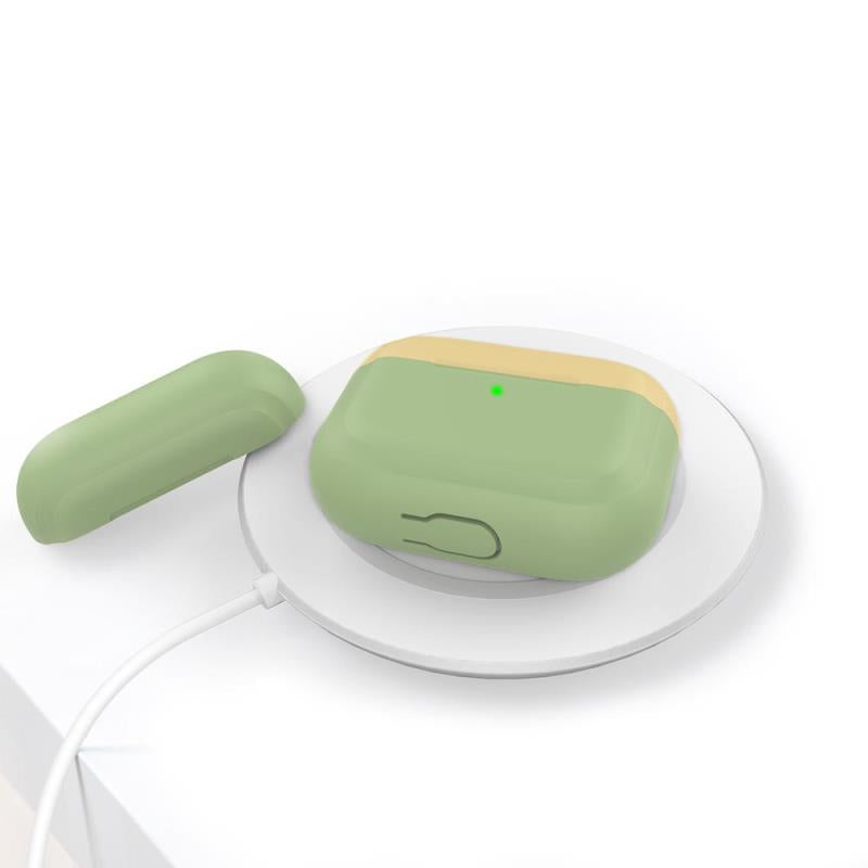 Θήκη Σιλικόνης AhaStyle PT-P2 Apple AirPods Pro DuoTone Φυστικί-Κίτρινο