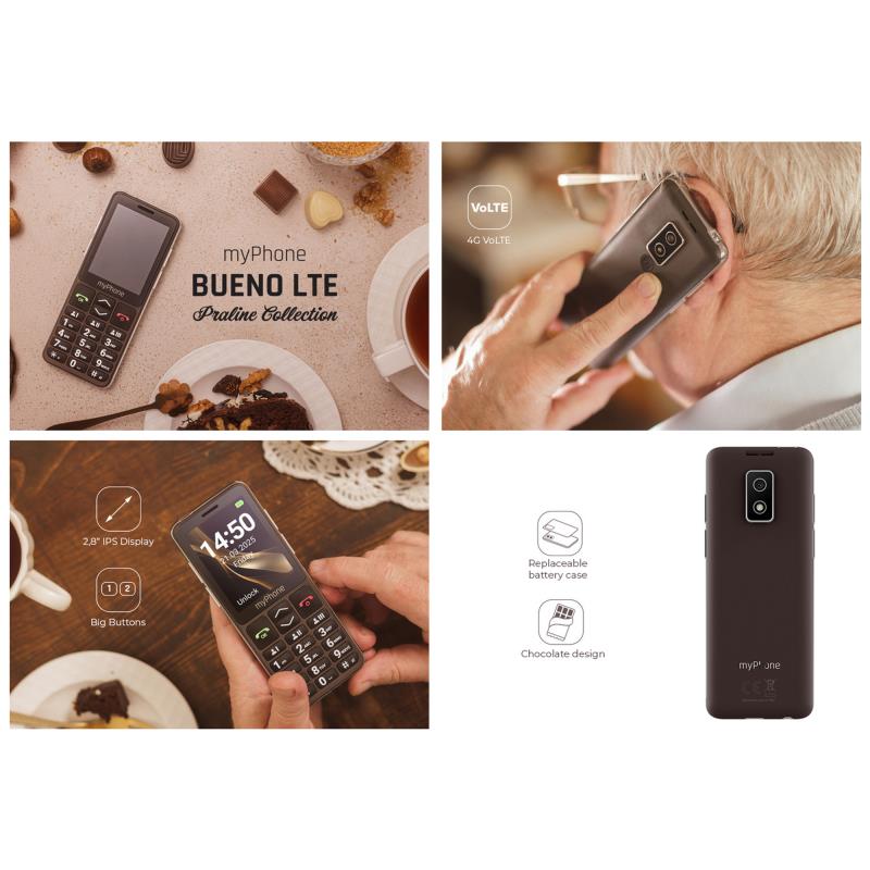 Κινητό Τηλέφωνο myPhone Bueno LTE Praline Collection Καφέ