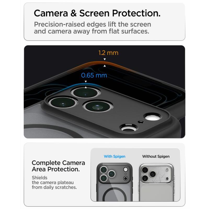 Θήκη TPU & PC Spigen Apple iPhone 18 Pro/ 17 Pro MagSafe Ultra Hybrid Frost Μαύρο