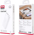 XO PB302, POWERBANK, ΜΕ LED ΟΘΟΝΗ, 20000mAh, ΛΕΥΚΟ