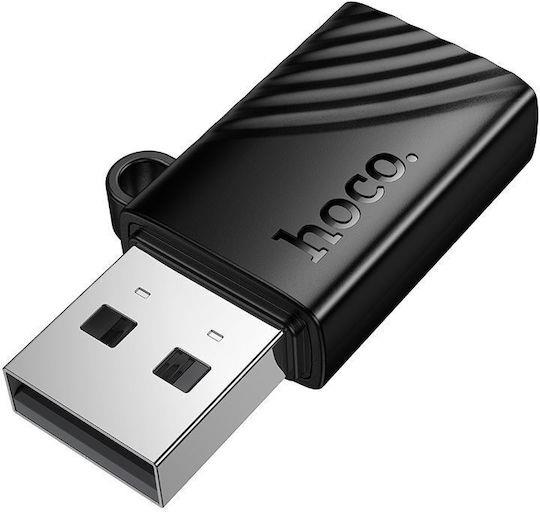 HOCO HB53 ΑΝΑΓΝΩΣΤΗΣ ΚΑΡΤΩΝ TF, USB 2.0, ΜΑΥΡΟ