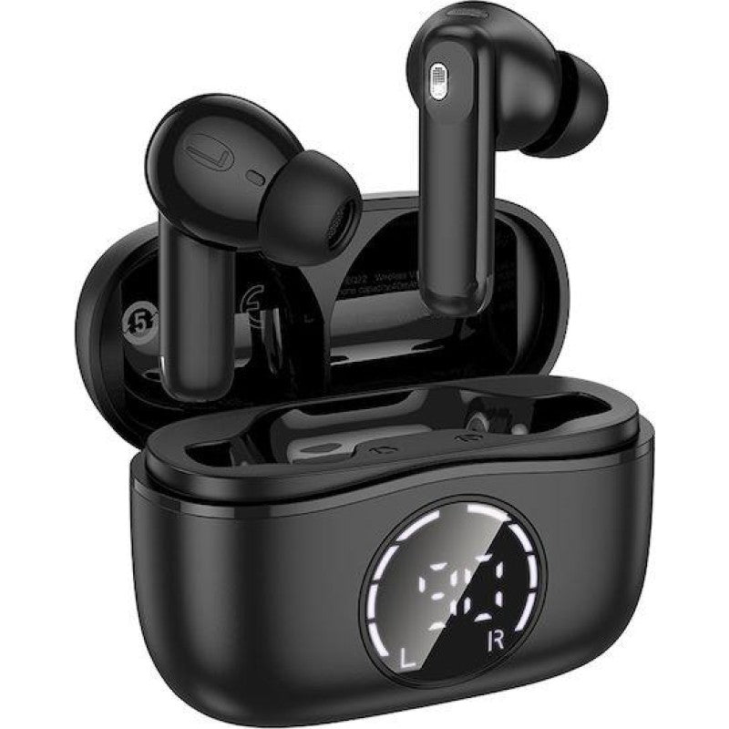 HOCO EQ22 SINGER ΑΣΥΡΜΑΤΑ ΑΚΟΥΣΤΙΚΑ, BLUETOOTH 5.4, ANC+ENC, ΜΑΥΡΟ