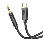 HOCO UPA30 FRIEND ΚΑΛΩΔΙΟ ΜΕΤΑΤΡΟΠΗΣ ΗΧΟΥ, TYPE-C ΣΕ 3.5MM, 1M, ΜΑΥΡΟ