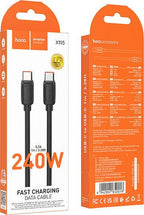 HOCO X115 SURPASS ΚΑΛΩΔΙΟ ΦΟΡΤΙΣΗΣ, 60W, TYPE-C ΣΕ TYPE-C, 1M, ΜΑΥΡΟ