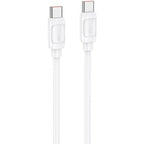 HOCO X115 SURPASS ΚΑΛΩΔΙΟ ΦΟΡΤΙΣΗΣ, 60W, TYPE-C ΣΕ TYPE-C, ΛΕΥΚΟ