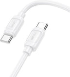 HOCO X115 SURPASS ΚΑΛΩΔΙΟ ΦΟΡΤΙΣΗΣ, 60W, TYPE-C ΣΕ TYPE-C, ΛΕΥΚΟ