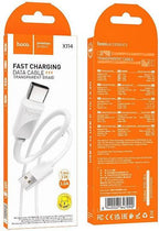HOCO X114 ENERGY ΚΑΛΩΔΙΟ ΦΟΡΤΙΣΗΣ, 3A, TYPE-C, 1M, ΛΕΥΚΟ