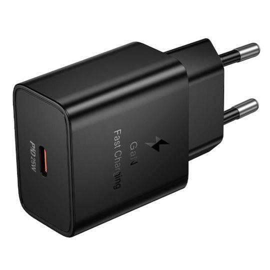 HOCO N76 STAR ΦΟΡΤΙΣΤΗΣ ΤΟΙΧΟΥ, 25W, ΜΑΥΡΟ