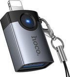 HOCO UA46 VICTORY ΑΝΤΑΠΤΟΡΑΣ, LIGHTNING ΣΕ USB, ΓΚΡΙ