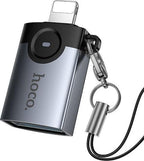 HOCO UA46 VICTORY ΑΝΤΑΠΤΟΡΑΣ, LIGHTNING ΣΕ USB, ΓΚΡΙ