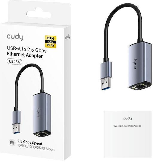 CUDY UE25A USB-A TO ETHERNET 2.5 GBPS ADAPTER