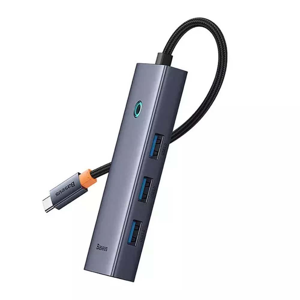 BASEUS ULTRAJOY SERIES, HUB DOCKING STATION, TYPE-C ΣΕ HDMI 4K@30HZ + 4X USB 3.0, SPACE GREY