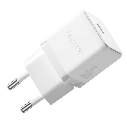 BASEUS PALM, ΦΟΡΤΙΣΤΗΣ ΤΟΙΧΟΥ, 1X TYPE-C, 30W, MOON WHITE