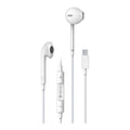 Hands Free Stereo Devia EM048 Earpods USB C με Χειριστήριο & Μικρόφωνο Smart Λευκό