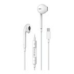 Hands Free Stereo Devia EM048 Earpods USB C με Χειριστήριο & Μικρόφωνο Smart Λευκό
