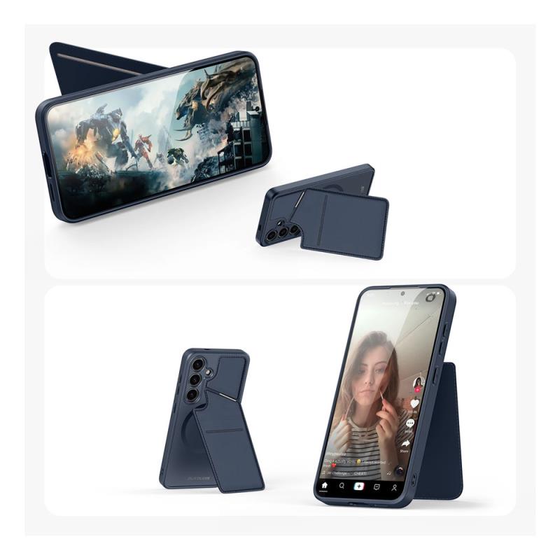 Θήκη Δερμάτινη Dux Ducis Samsung Galaxy S24 5G 3 σε 1 Magnetic με Stand Rafi II Μπλε