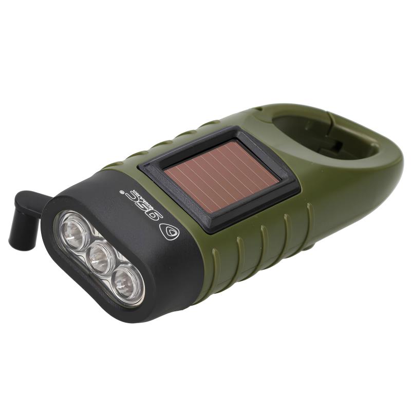 Επαναφορτιζόμενος Ηλιακός Φακός LED GSC 1W 50mAh 20lm με Δυναμό Πράσινο