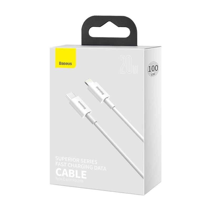 Καλώδιο Σύνδεσης USB 2.0 Baseus Superior Series USB C σε Lightning 20W 1m Λευκό