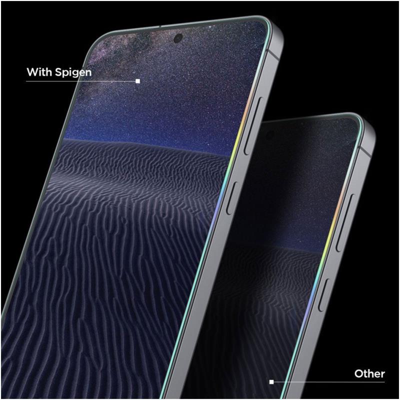Tempered Glass Full Face Spigen Glas.tR EZ-FIT Samsung Galaxy S25 FE 5G (2 τεμ.)