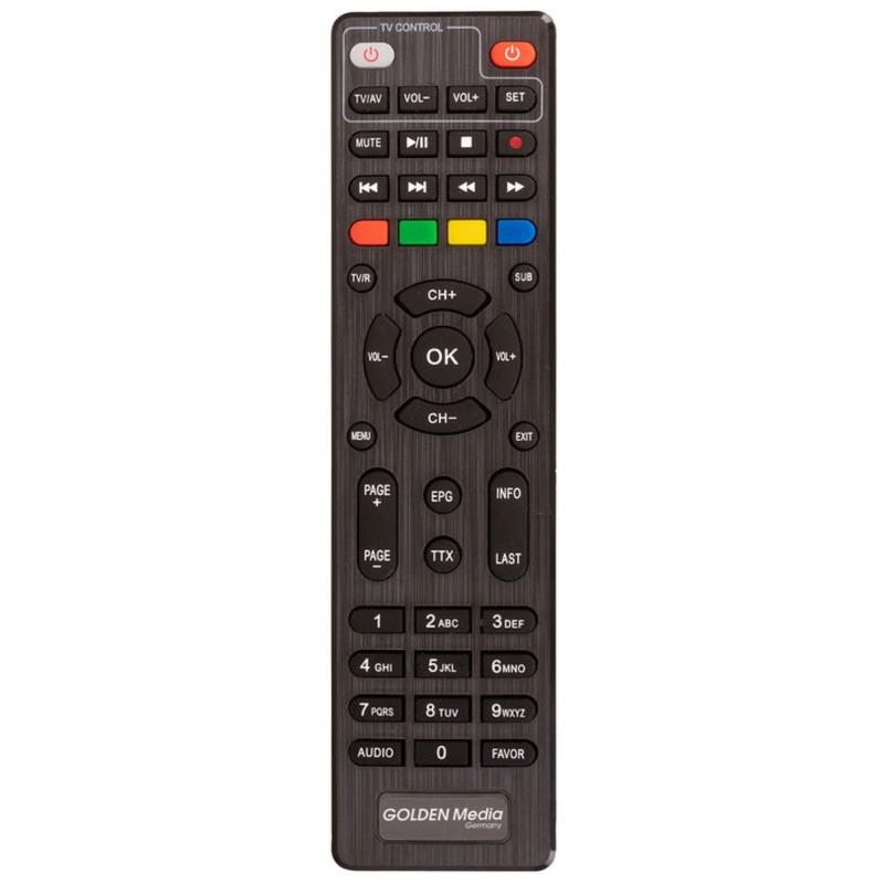 Επίγειος Ψηφιακός Δέκτης MPEG 4 Golden Media Mania 828+ με Χειριστήριο Learning T2/ C H.265 HEVC Μαύρο