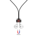 Strap Λαιμού Σιλικόνης AhaStyle PT74 Apple AirPods Magnetic Μαύρο