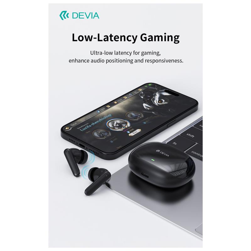 True Wireless Ακουστικά Bluetooth Devia EM420 Lite2  Μαύρο