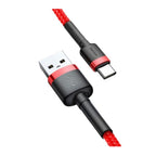 Καλώδιο Σύνδεσης USB 2.0 Baseus Cafule USB A σε USB C 18W 3A 1m Κόκκινο