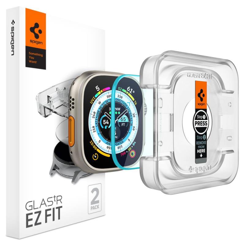 Screen Protector Spigen Glas.tR EZ-FIT Apple Watch Ultra 1/ 2/ 3 49mm (2 τεμ.)
