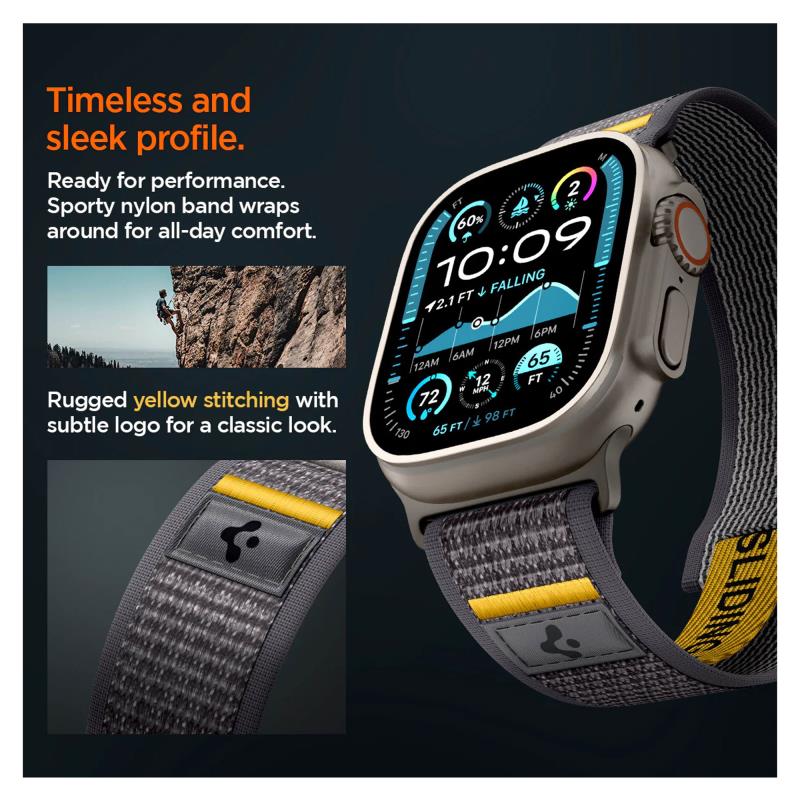 Λουράκι Spigen Athlex Air Apple Watch (44/ 45/ 46/ 49mm) Active Γκρι