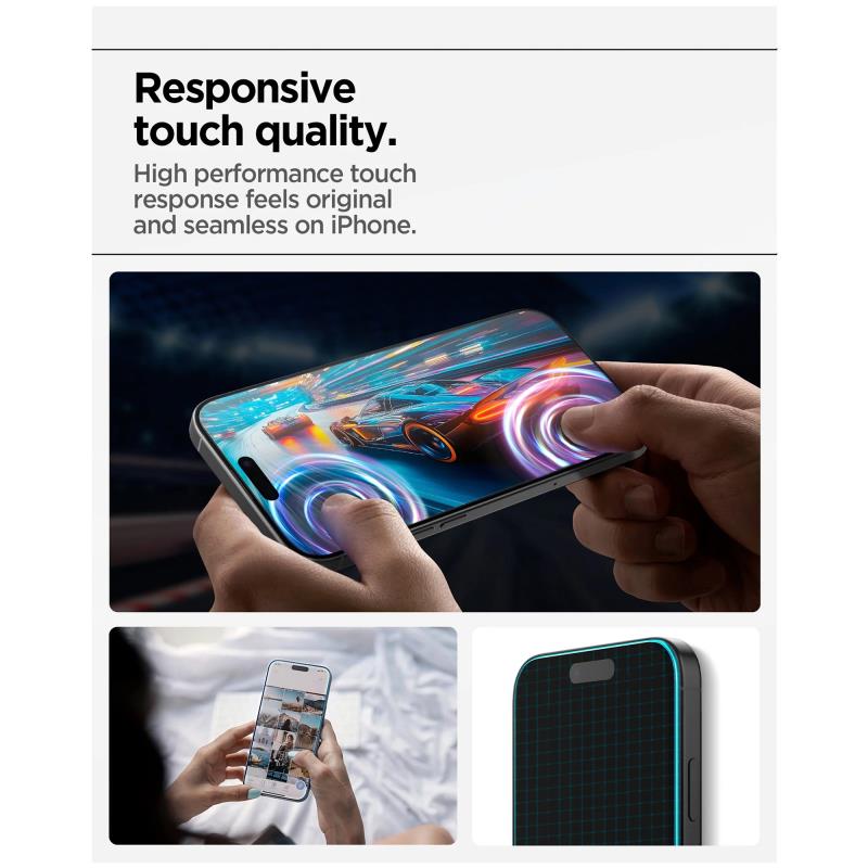 Tempered Glass Full Face Spigen Glas.tR Align Master Apple iPhone 18 Pro Max/ 17 Pro Max Διάφανο (3 τεμ.)