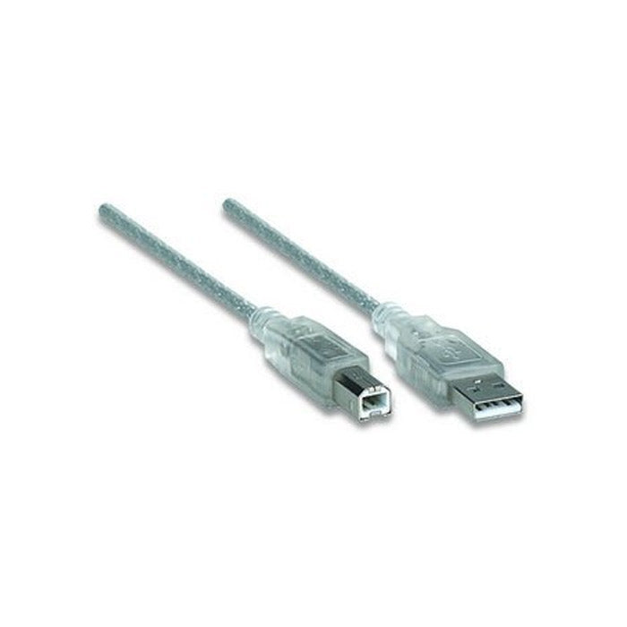 Manhattan καλώδιο USB Α σε USB B M/M cakebox ασημί 3m