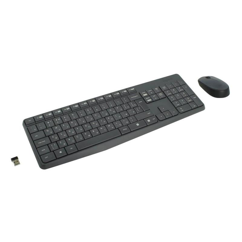 Σετ Ασύρματο Πληκτρολόγιο & Ποντίκι Logitech MK235 2in1 (Ελληνικό Πληκτρολόγιο) Μαύρο