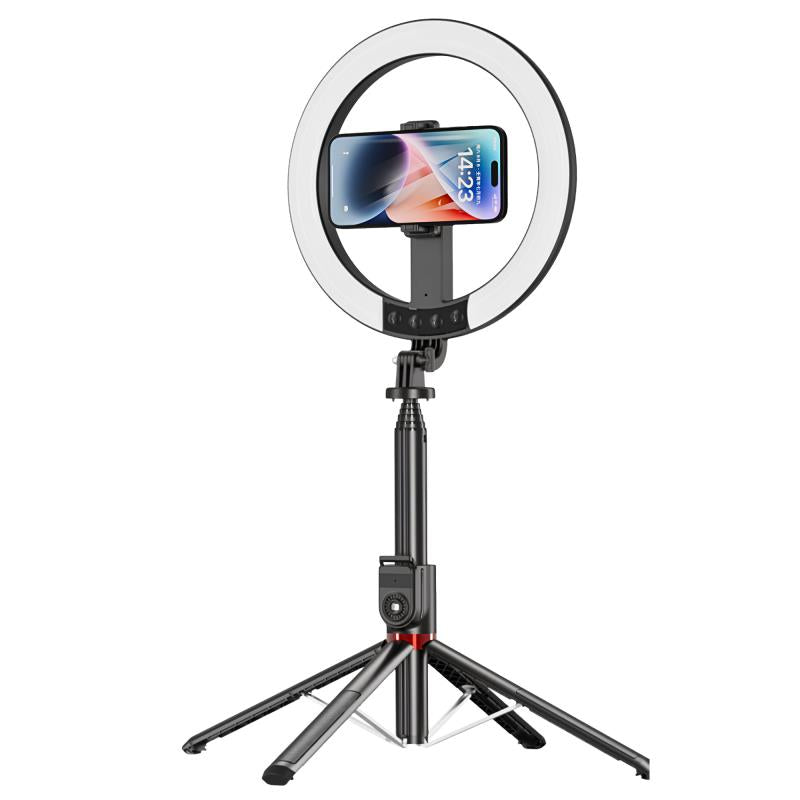 Φωτιστικό Selfie LED Ring Lamp Blavec Aura P-55 με Τρίποδο & Τηλεχειριστήριο για Κινητά Μαύρο