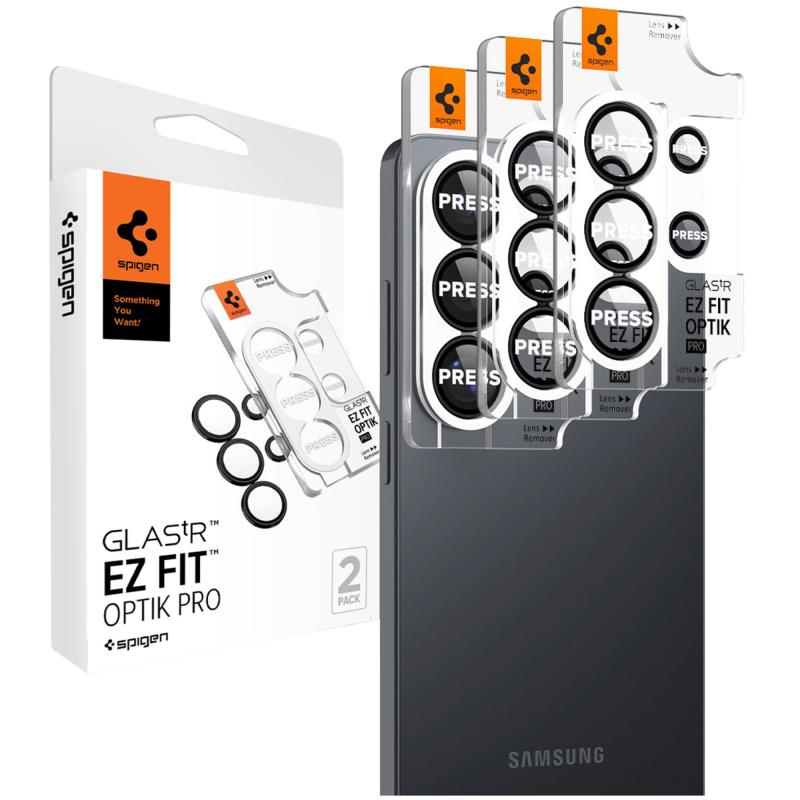 Προστατευτικό Κάλυμμα Κάμερας Spigen Optik.tR EZ-FIT για Τζαμάκι Κάμερας Samsung Galaxy S26 Ultra 5G Μαύρο (2 τεμ.)