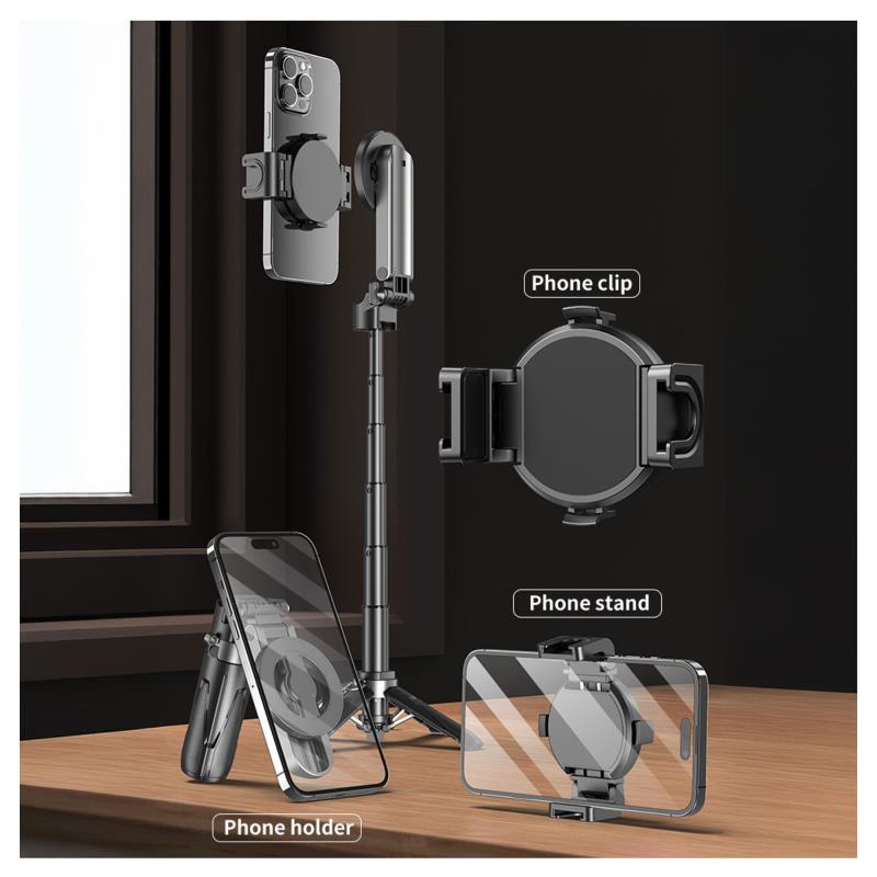 Ασύρματο Selfie Stick & Τρίποδο Blavec Coco Mini P05 Μαγνητικό με Τηλεχειριστήριο για Smartphones Πλάτους 60mm έως 95mm Μαύρο