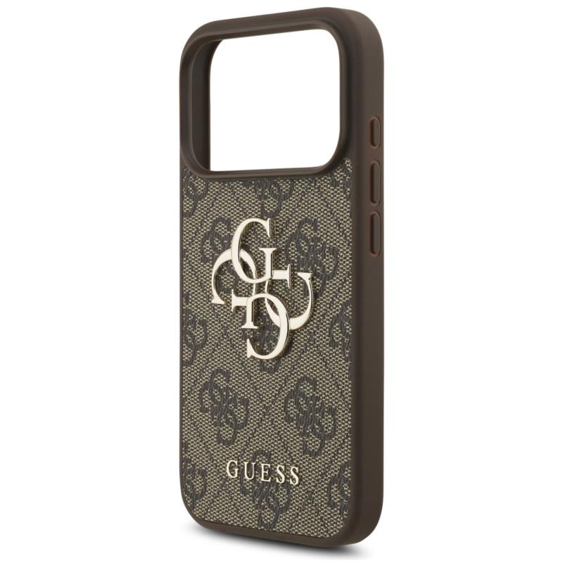Θήκη PU Guess Apple iPhone 17 Pro Hardcase Big Logo 4G Καφέ