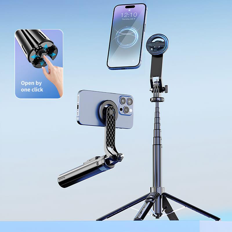 Ασύρματο Selfie Stick & Τρίποδο Blavec Aluminium Fusion P-06 με Τηλεχειριστήριο για Smartphones 1,34m Μαύρο