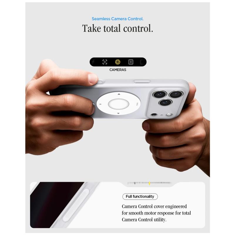Θήκη TPU & PC Spigen Apple iPhone 18 Pro/ 17 Pro MagSafe Ultra Hybrid Classic Ασημί